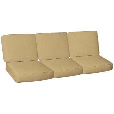 Sunbrella Canvas Wheat 6 Piece Large Outdoor Replacement Sofa Cushion Set W/ Piping By BBQGuys Signature