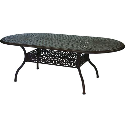 Darlee Series 60 84 X 42 Inch Cast Aluminum Patio Dining Table – Antique Bronze