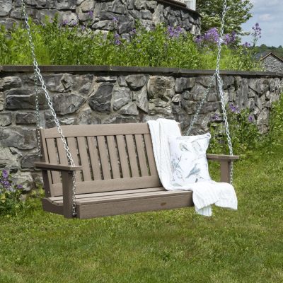 Lakeview Outdoor Deigns Hart Lane 4-Foot Porch Swing – Woodland Brown