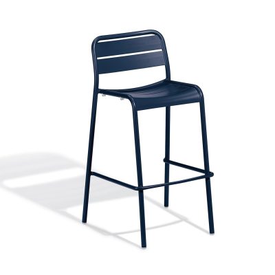 Kapri Aluminum Bar Stool in Prussian By Oxford Garden