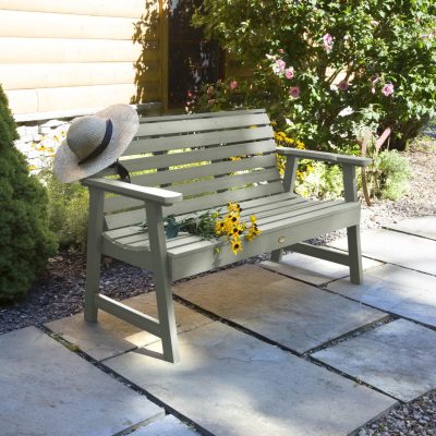 Lakeview Elm Pointe 4-Foot Garden Bench – Eucalyptus