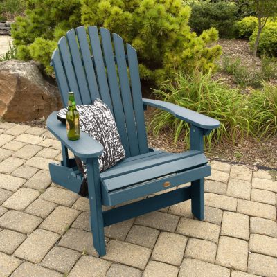 Lakeview King Dream Bay Folding & Reclining Adirondack Chair – Nantucket Blue