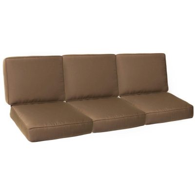 Sunbrella Canvas Cocoa 6 Piece Large Outdoor Replacement Sofa Cushion Set W/ Piping By BBQGuys Signature