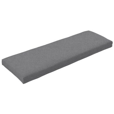 Sunbrella Cast Slate Small Outdoor Replacement Bench Cushion W/ Knife Edge By BBQGuys Signature