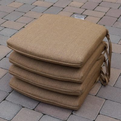 Darlee Sedona Replacement Dining Chair Cushion – Set of 4 – Sesame