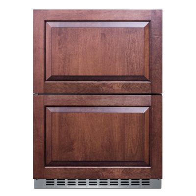 Summit 24-Inch 3.7 Cu. Ft. 2-Drawer All-Refrigerator, ADA Compliant – Custom Panel – ADRD241CSS