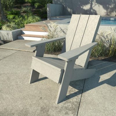 Lakeview Classical Cove Modern Adirondack Chair – Harbor Gray