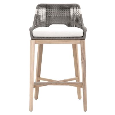 Cocoa Way Woven Rope Barstool in Dove By Lakeview