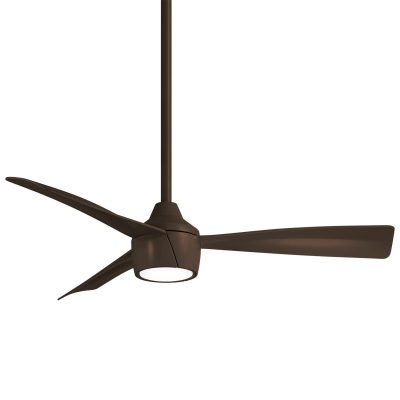 Minka-Aire SKINNIE 44-Inch 3 Blade Outdoor LED Ceiling Fan in Oil Rubbed Bronze with Remote Control – F625L-ORB