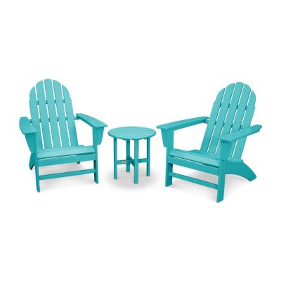 POLYWOOD Vineyard 3-Piece Adirondack Set – Aruba