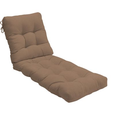 Sunbrella Canvas Cocoa Extra Long Outdoor Replacement Chaise Lounge Cushion By BBQGuys Signature