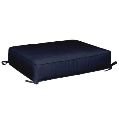 Sunbrella Canvas Navy Medium Outdoor Replacement Ottoman Cushion W/ Piping By BBQGuys Signature