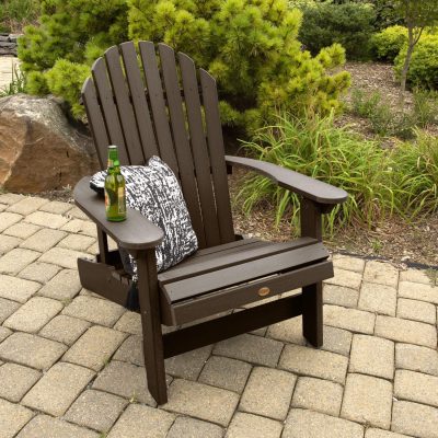 Lakeview King Dream Bay Folding & Reclining Adirondack Chair – Weathered Acorn