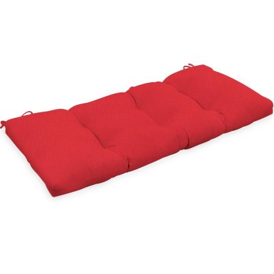 Sunbrella Canvas Jockey Red Small Outdoor Replacement Bench Cushion By BBQGuys Signature