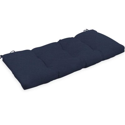 Sunbrella Canvas Navy Small Outdoor Replacement Bench Cushion By BBQGuys Signature