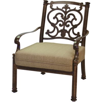 Darlee Santa Barbara Cast Aluminum Patio Club Chair – Antique Bronze