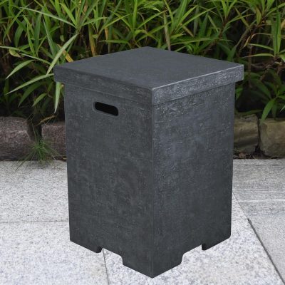 Elementi Square Tank Cover W/ Removable Lid – Dark Gray – ONB01-105DG