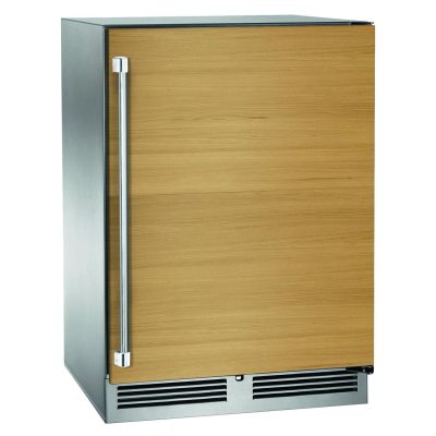 Perlick 24-Inch Signature Series Stainless Steel Panel Ready Outdoor Dual Zone Refrigerator/Wine Reserve w/ Door Lock – Right Hinged – HP24CO-4-2RL