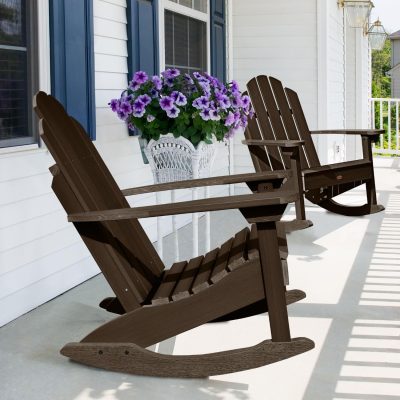 Lakeview Paradise Key Adirondack Rocking Chair – Weathered Acorn