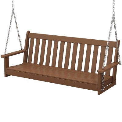 POLYWOOD Vineyard 60-Inch Porch Swing – Teak