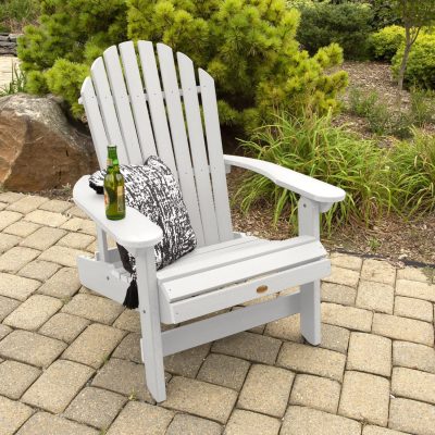 Lakeview King Dream Bay Folding & Reclining Adirondack Chair – White