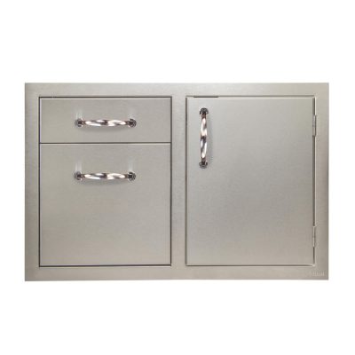 Artisan 32-Inch Soft-Close Right Hinge Door & Double Drawer Combo – ARTP-DDC-32SC