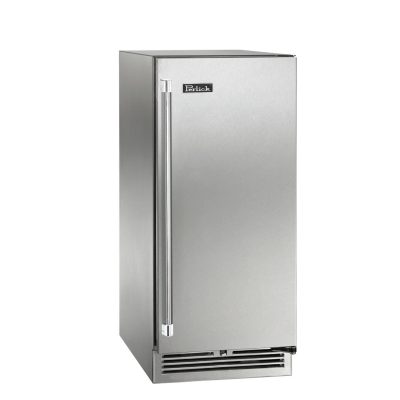 Perlick 15-Inch Signature Series Marine & Coastal Series Stainless Steel Outdoor Refrigerator – Right Hinge – HP15RM-4-1R