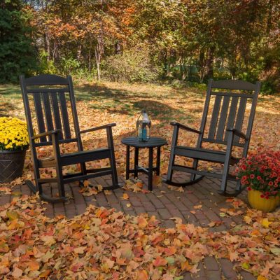 POLYWOOD Presidential 3-Piece Rocker Set – Black