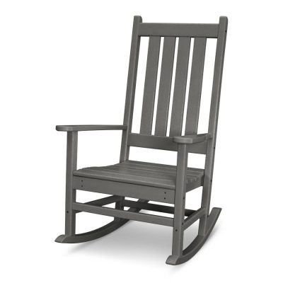 POLYWOOD Vineyard Porch Rocking Chair in Slate Grey