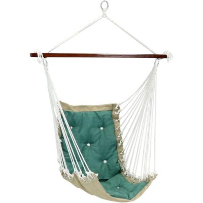 Ultimate Patio Tufted Victorian Hanging Hammock Swing – Sea Grass