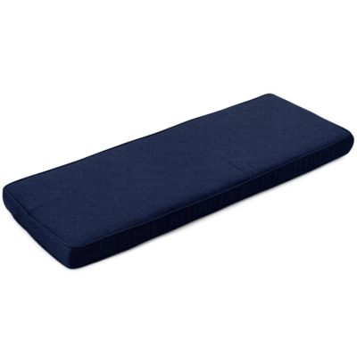 Sunbrella Canvas Navy Small Outdoor Replacement Bench Cushion W/ Piping By BBQGuys Signature