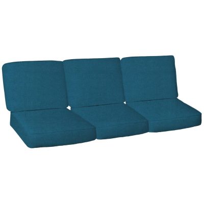 Sunbrella Spectrum Peacock 6 Piece Large Outdoor Replacement Sofa Cushion Set W/ Piping By BBQGuys Signature