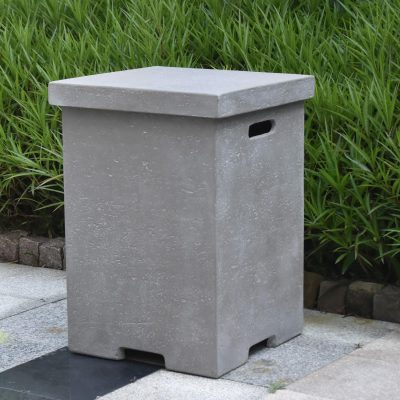 Elementi Square Tank Cover W/ Removable Lid – Light Gray – ONB01-105LG