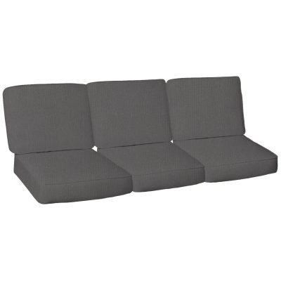 Sunbrella Canvas Charcoal 6 Piece Large Outdoor Replacement Sofa Cushion Set W/ Piping By BBQGuys Signature