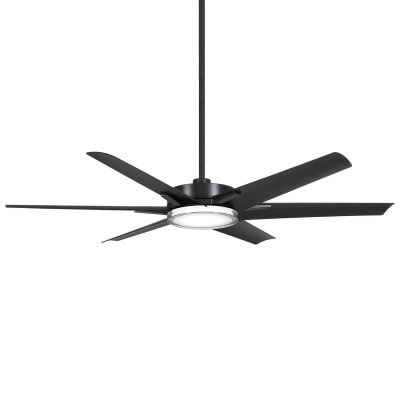 Minka-Aire Deco 65-Inch 6 Blade Outdoor LED Ceiling Fan in Coal with Remote Control – F866L-CL