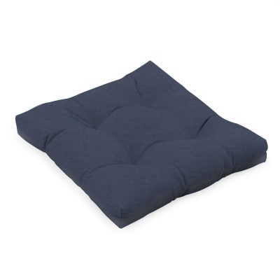 Sunbrella Canvas Navy Small Outdoor Replacement Seat Cushion By BBQGuys Signature