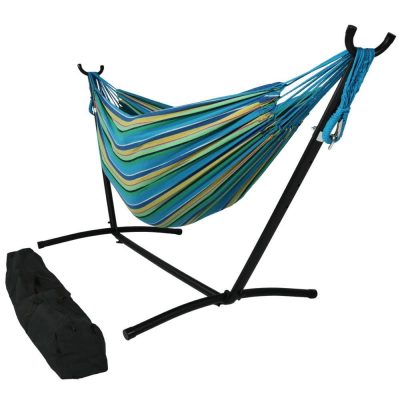 Ultimate Patio Brazilian Double Hammock w/ Stand – Sea Grass