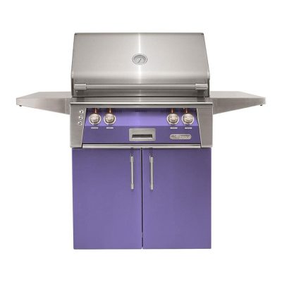 Alfresco ALXE 30-Inch Freestanding Natural Gas Grill With Rotisserie in Blue Lilac – ALXE-30C-NG-S4005