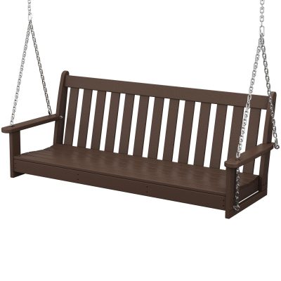 POLYWOOD Vineyard 60-Inch Porch Swing – Mahogany