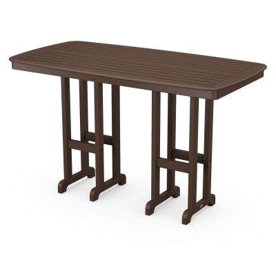 POLYWOOD Nautical 37 X 72-Inch Bar Table – Mahogany