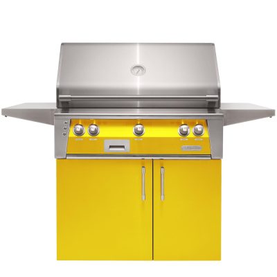 Alfresco ALXE 36-Inch Natural Gas Grill With Rotisserie – Traffic Yellow – ALXE-36C-NG-S1023