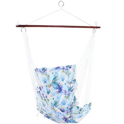 Ultimate Patio Padded Hanging Hammock Chair Swing – Parrot Print