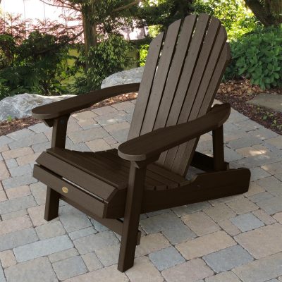 Lakeview Dream Bay Folding & Reclining Adirondack Chair – Weathered Acorn