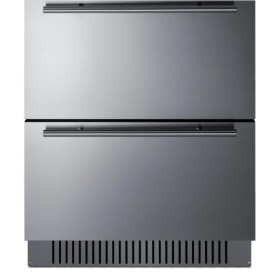 Summit 27-Inch 4.83 Cu. Ft. 2-Drawer All-Refrigerator, ADA Compliant – Custom Panel – SPR275OS2DADA