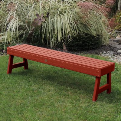 Lakeview Elm Pointe 5-Foot Picnic Bench – Rustic Red