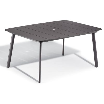 Eiland 63 Inch Carbon Aluminum Dining Table By Oxford Garden