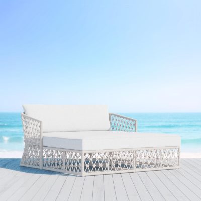 Amelia Woven Rope Daybed in Sand/Cloud by Azzurro Living