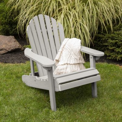 Lakeview Dream Bay Folding & Reclining Adirondack Chair – Harbor Gray