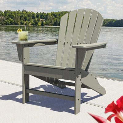 POLYWOOD South Beach Adirondack Chair – Slate Grey