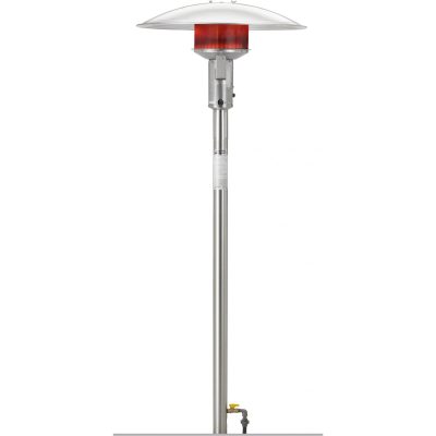 Sunglo 50000 BTU Natural Gas Post-Mount Patio Heater With Manual Ignition – Stainless Steel – PSA265 SS